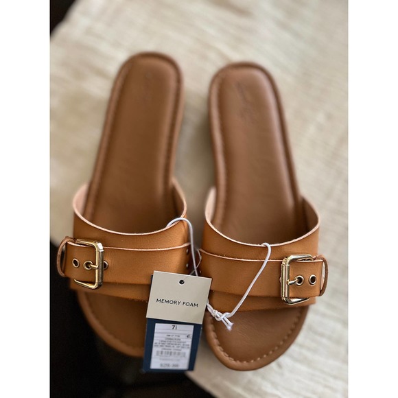 COPY - UNIVERSAL THREAD SLIP ON SANDALS COGNAC - Picture 5 of 6